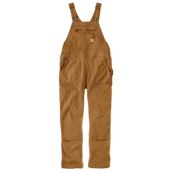 Carhartt 106001-BRN Women's Rugged Flex Loose Fit Canvas Bib Overall - Carhartt Brown