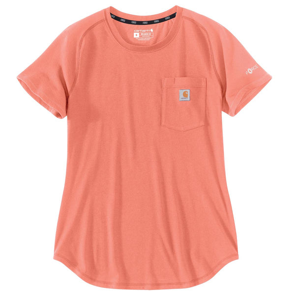 Carhartt 105415-C Women's Force Relaxed Fit Midweight Pocket T-Shirt- Discontinued Pricing