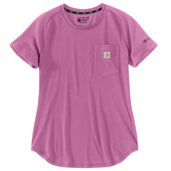 Carhartt 105415-C Women's Force Relaxed Fit Midweight Pocket T-Shirt- Discontinued Pricing