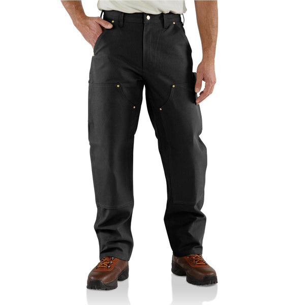 Carhartt B01-BLK Men's Loose Fit Firm Duck Double-Front Utility Work Pant Black - Discontinued Pricing