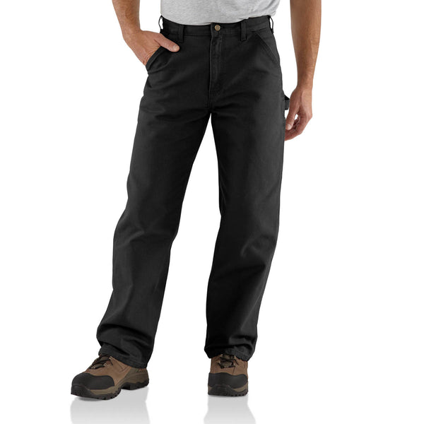 Carhartt B11-BLK Men's Loose Fit Washed Duck Utility Work Pant - Black