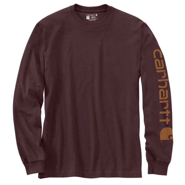 Carhartt K231-Core Men's Loose Fit Heavyweight LS Logo Sleeve Graphic T-Shirt