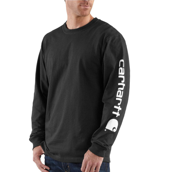 Carhartt K231-Core Men's Loose Fit Heavyweight LS Logo Sleeve Graphic T-Shirt