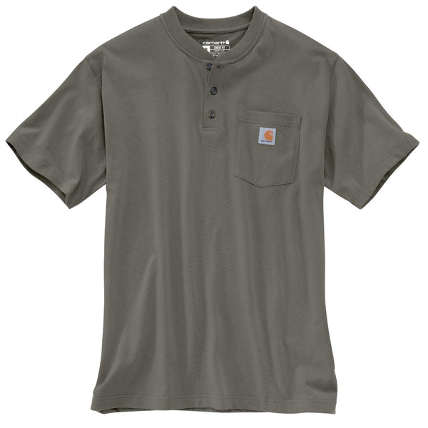 Carhartt K84 Men's Loose Fit Heavyweight SS Pocket Henley T-Shirt