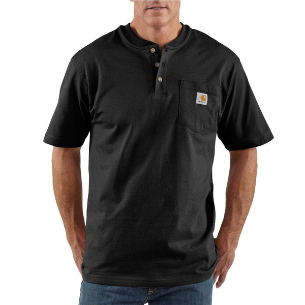 Carhartt K84 Men's Loose Fit Heavyweight SS Pocket Henley T-Shirt