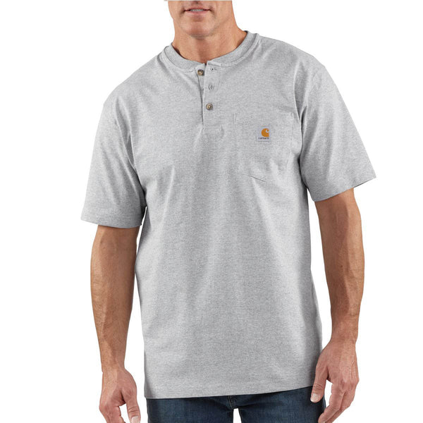 Carhartt K84 Men's Loose Fit Heavyweight SS Pocket Henley T-Shirt