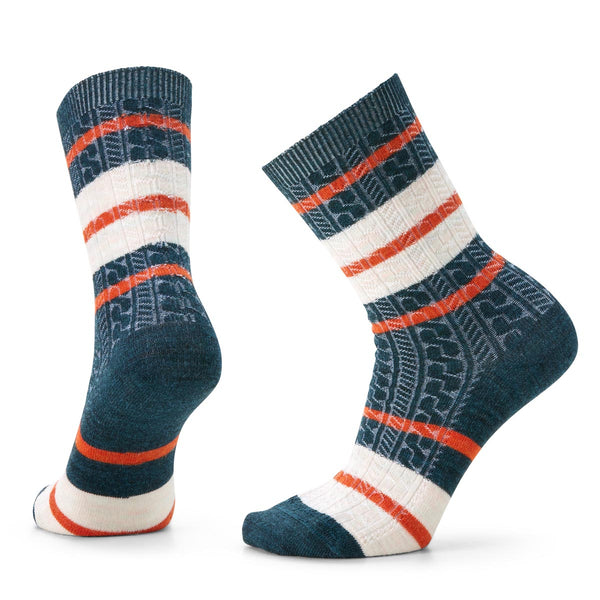 Smartwool SW001847 Everyday Striped Cable Crew Socks