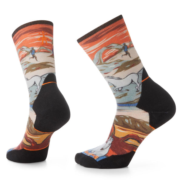 Smartwool SW001974 Men's Athlete Edition Run Trail Magic Crew Print