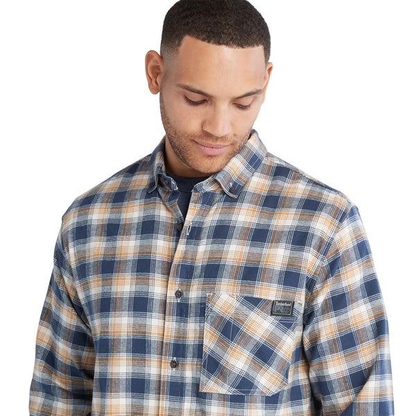 Timberland TB0A64AW Men's Woodfort Long Sleeve Lightweight Flannel Flex Shirt