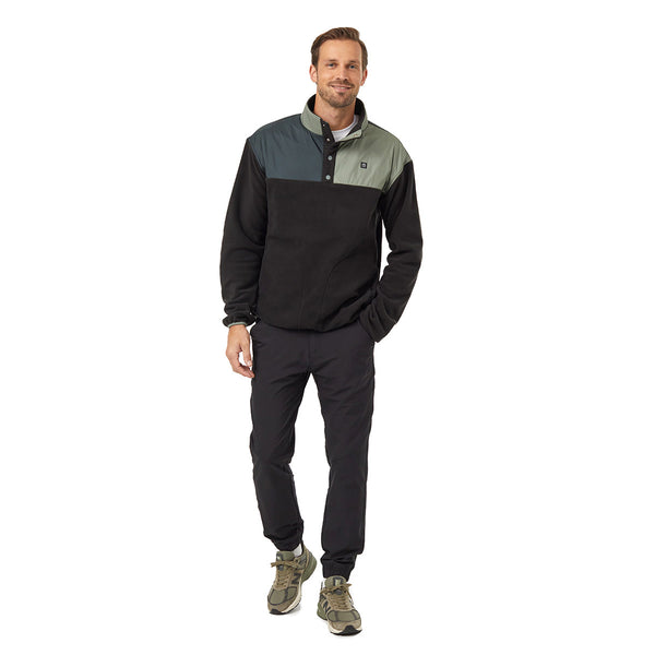 Tentree TCM6074 Men's Recycled MicroFleece Contrast Quarter Snap