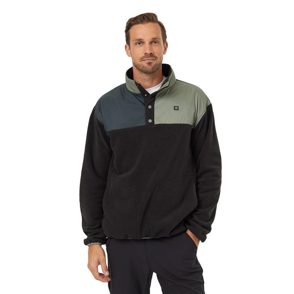 Tentree TCM6074 Men's Recycled MicroFleece Contrast Quarter Snap