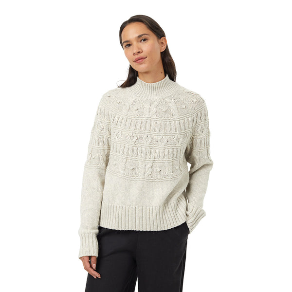 Tentree TCW5956 Women's Highline Pom Mock Neck Sweater