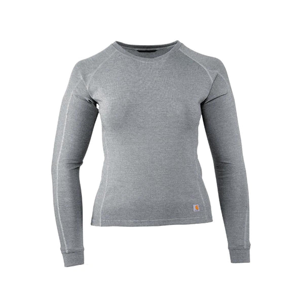 Carhartt Base Layer UH0152-W Women's Force Heavyweight Heathered Knit Base Layer Crewneck Top