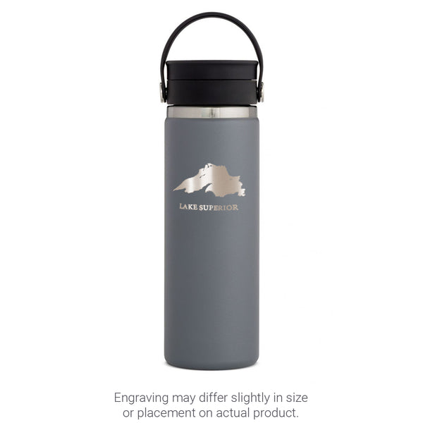 Hydro Flask W20BCXLS 20 Ounce Wide Flex Sip Lid - Lake Superior Engraved