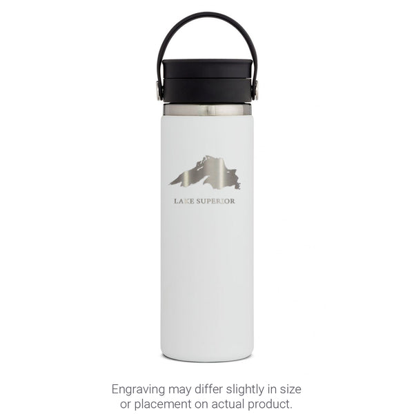 Hydro Flask W20BCXLS 20 Ounce Wide Flex Sip Lid - Lake Superior Engraved