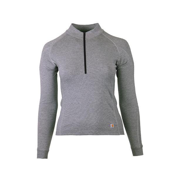 Carhartt Base Layer UH0153-W Women's Force Heavyweight Heathered Knit Base Layer Quarter Zip Top