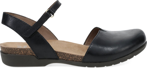 Dansko 6025475300 Women's Rowan Black Waxy Burnished