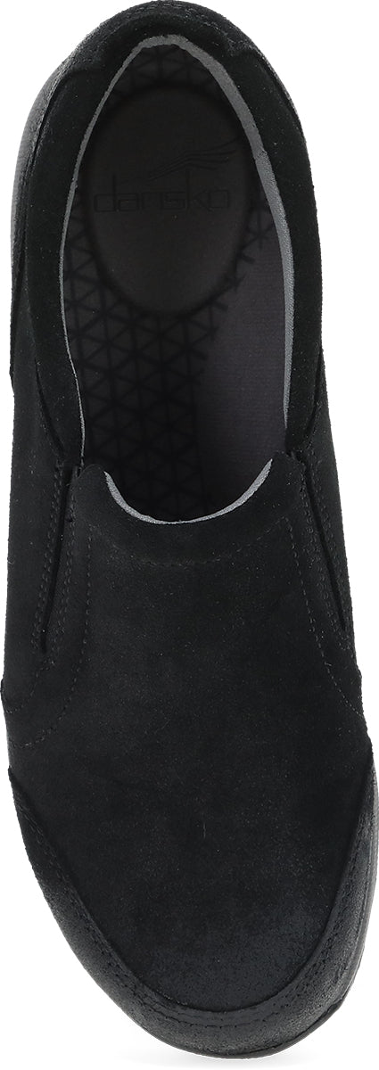 Dansko 4365020200 Women's Pippy - Black Waterproof Burnished Suede
